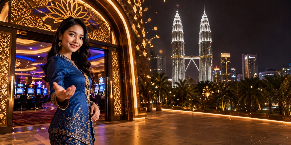 Wanita Malaysia berbaju kurung menggunakan platform pertaruhan sukan laju44 di Kuala Lumpur